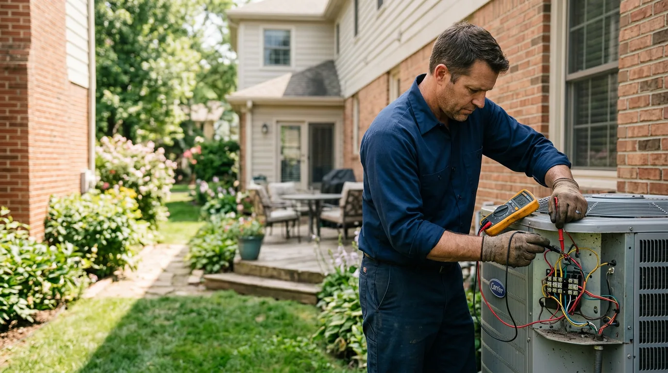 HVAC technician working near Chatham, VA